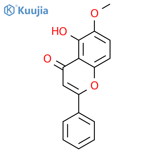 5-hydroxy-6-methoxy-2-phenyl-4h-chromen-4-one structure