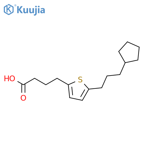 4-(5-(3-Cyclopentylpropyl)thiophen-2-yl)butanoic acid structure