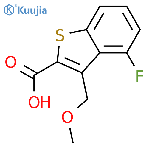 4-fluoro-3-(methoxymethyl)-1-benzothiophene-2-carboxylic acid structure