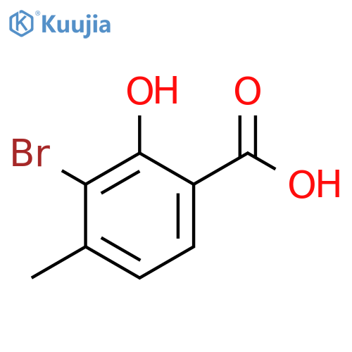 3-bromo-2-hydroxy-4-methylbenzoic acid structure