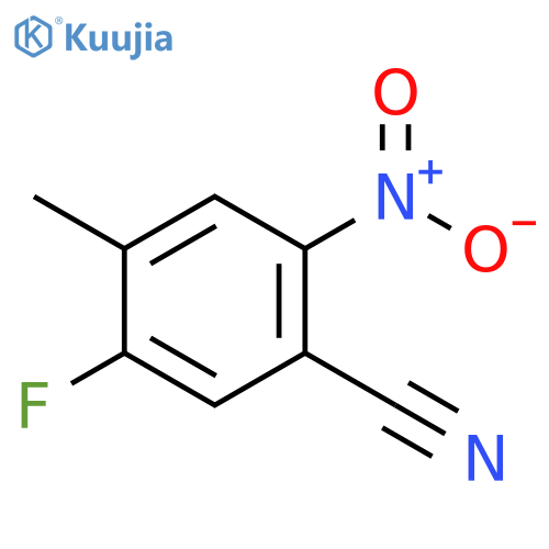5-fluoro-4-methyl-2-nitrobenzonitrile structure