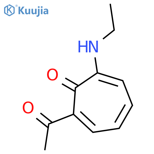 2,4,6-Cycloheptatrien-1-one, 2-acetyl-7-(ethylamino)- structure
