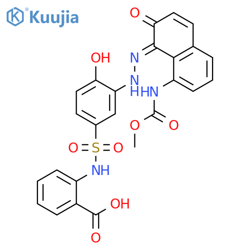 2-[[[4-hydroxy-3-[[2-hydroxy-8-[(methoxycarbonyl)amino]-1-naphthyl]azo]phenyl]sulphonyl]amino]benzoic acid structure