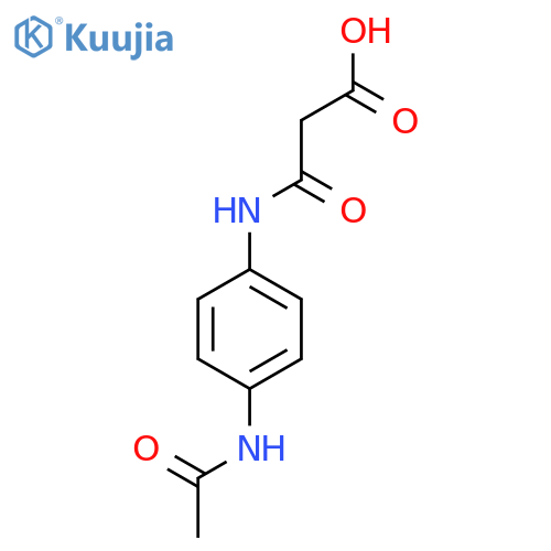 2-(4-acetamidophenyl)carbamoylacetic acid structure