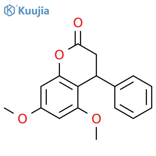 2H-1-Benzopyran-2-one, 3,4-dihydro-5,7-dimethoxy-4-phenyl- structure