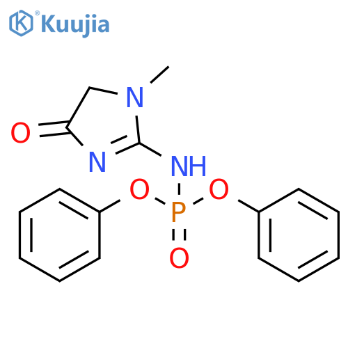 Phosphoramidic acid, N-(4,5-dihydro-1-methyl-4-oxo-1H-imidazol-2-yl)-, diphenyl ester structure