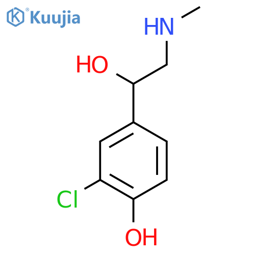 2-chloro-4-1-hydroxy-2-(methylamino)ethylphenol structure