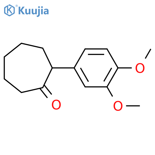 2-(3,4-Dimethoxyphenyl)cycloheptan-1-one structure