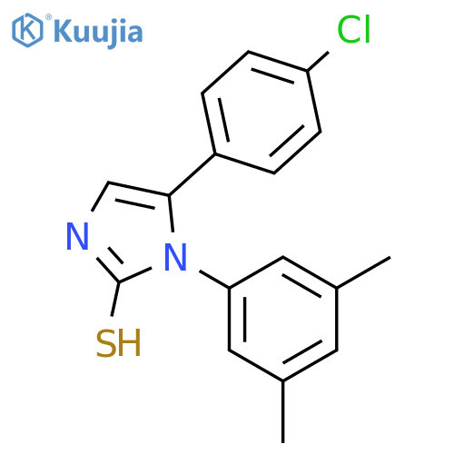 5-(4-chlorophenyl)-1-(3,5-dimethylphenyl)-1H-imidazole-2-thiol structure