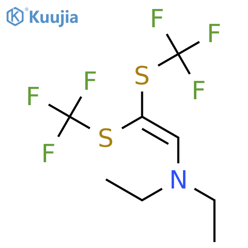 Ethenamine, N,N-diethyl-2,2-bis[(trifluoromethyl)thio]- structure