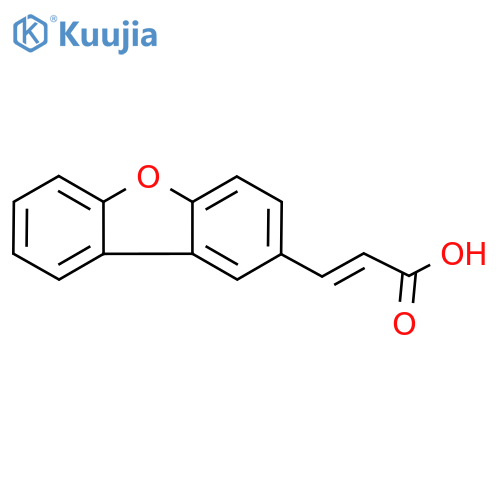 (2E)-3-dibenzo[b,d]furan-2-ylacrylic acid structure
