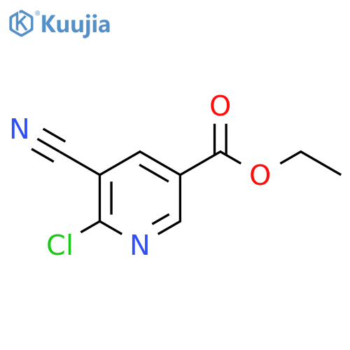 3-Pyridinecarboxylic acid, 6-chloro-5-cyano-, ethyl ester structure