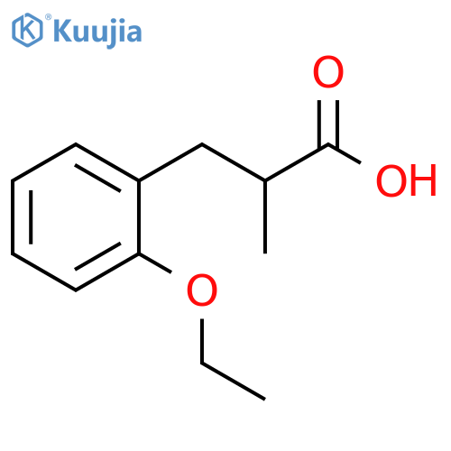 3-(2-ethoxyphenyl)-2-methylpropanoic acid structure