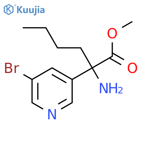 Methyl 2-amino-2-(5-bromopyridin-3-yl)hexanoate structure