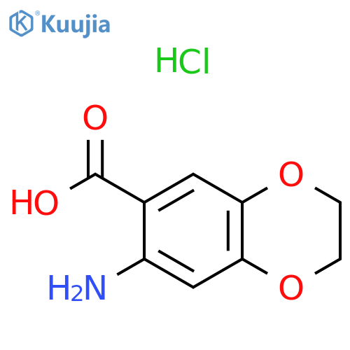 7-Amino-2,3-dihydro-benzo1,4dioxine-6-carboxylic acid hydrochloride structure