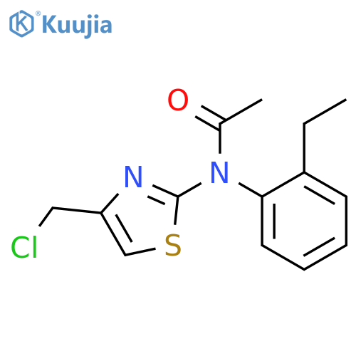 N-4-(Chloromethyl)-1,3-thiazol-2-yl-N-(2-ethylphenyl)acetamide structure