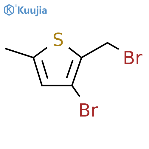 Thiophene, 3-bromo-2-(bromomethyl)-5-methyl- structure