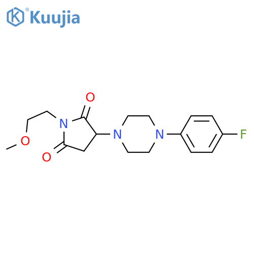 3-4-(4-fluorophenyl)piperazin-1-yl-1-(2-methoxyethyl)pyrrolidine-2,5-dione structure