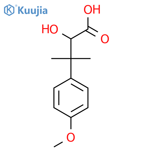 2-hydroxy-3-(4-methoxyphenyl)-3-methylbutanoic acid structure