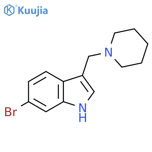 6-Bromo-3-(piperidin-1-ylmethyl)-1H-indole structure