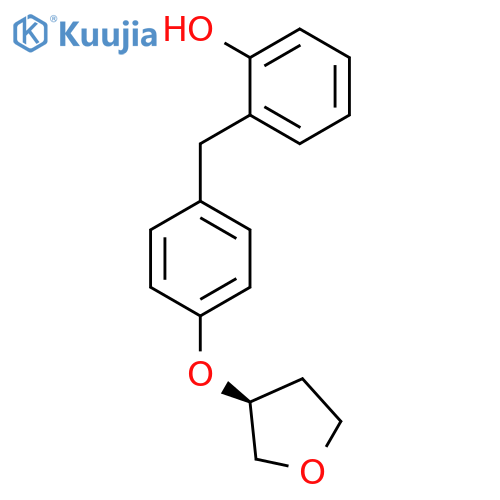 PHENOL, 2-[[4-[[(3S)-TETRAHYDRO-3-FURANYL]OXY]PHENYL]METHYL]- structure