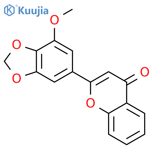 4H-1-BENZOPYRAN-4-ONE, 2-(7-METHOXY-1,3-BENZODIOXOL-5-YL)- structure