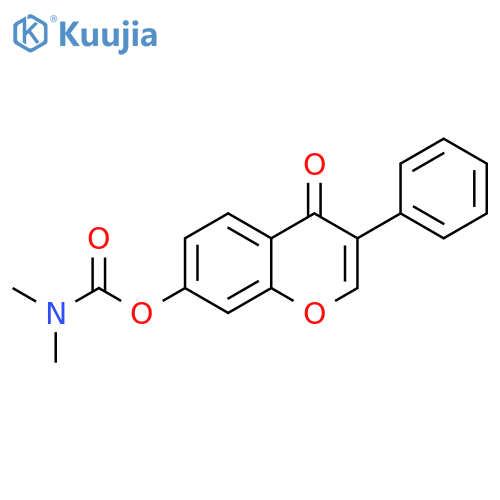 4-oxo-3-phenyl-4H-chromen-7-yl N,N-dimethylcarbamate structure