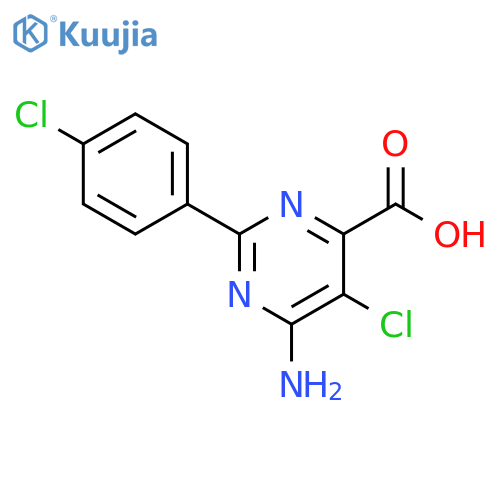 6-Amino-5-chloro-2-(4-chlorophenyl)pyrimidine-4-carboxylic acid structure