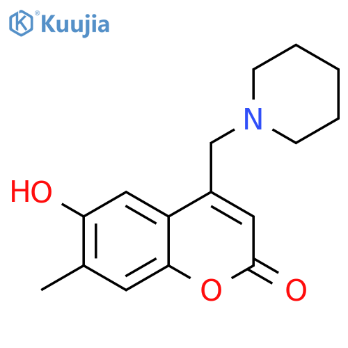 6-hydroxy-7-methyl-4-(piperidin-1-yl)methyl-2H-chromen-2-one structure