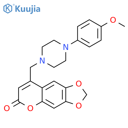 8-{4-(4-methoxyphenyl)piperazin-1-ylmethyl}-2H,6H-1,3dioxolo4,5-gchromen-6-one structure