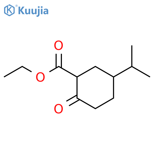 ethyl 2-oxo-5-(propan-2-yl)cyclohexane-1-carboxylate structure
