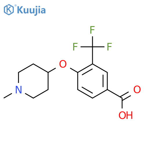4-(1-Methylpiperidine-4-yloxy)-3-(trifluoromethyl)benzoic acid structure