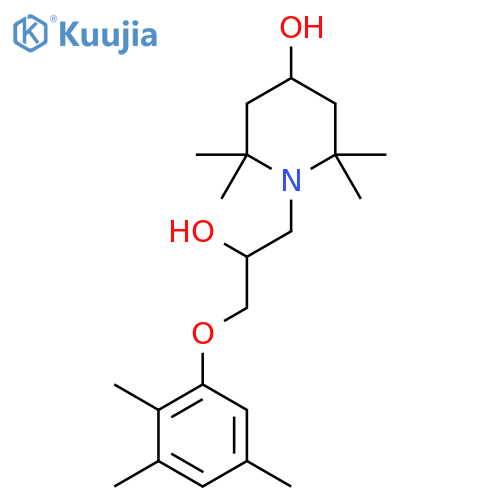 1-2-hydroxy-3-(2,3,5-trimethylphenoxy)propyl-2,2,6,6-tetramethylpiperidin-4-ol structure