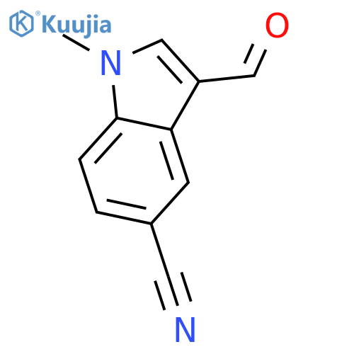 3-formyl-1-methyl-1H-indole-5-carbonitrile structure