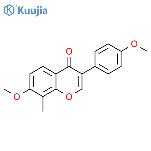 4H-1-Benzopyran-4-one, 7-methoxy-3-(4-methoxyphenyl)-8-methyl- structure