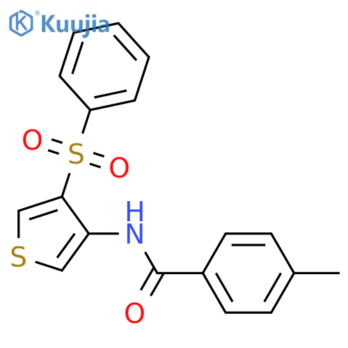 4-METHYL-N-[4-(PHENYLSULFONYL)-3-THIENYL]BENZENECARBOXAMIDE structure