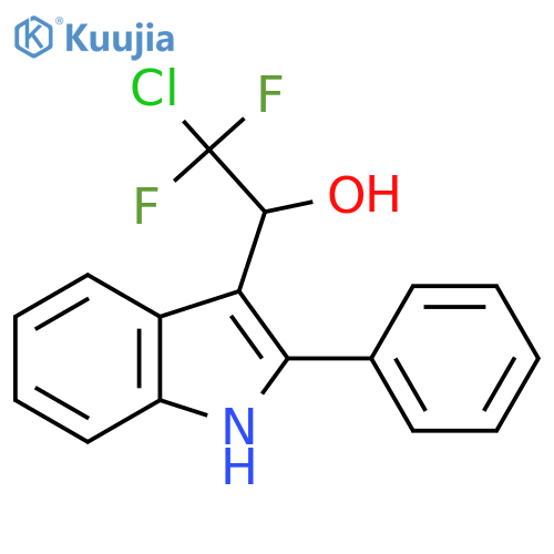 2-Chloro-2,2-difluoro-1-(2-phenyl-1H-indol-3-yl)ethan-1-ol structure
