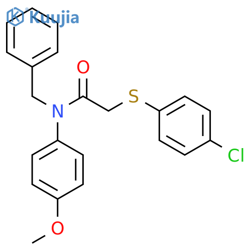 N-Benzyl-2-[(4-chlorophenyl)sulfanyl]-N-(4-methoxyphenyl)acetamide structure