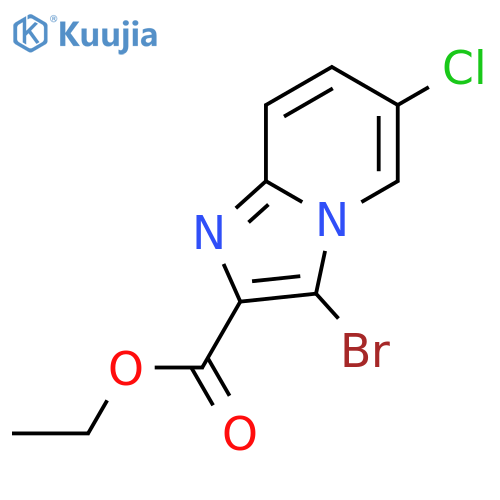 Ethyl 3-Bromo-6-chloroimidazo1,2-apyridine-2-carboxylate structure