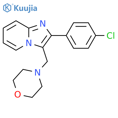 4-{[2-(4-chlorophenyl)imidazo[1,2-a]pyridin-3-yl]methyl}morpholine structure