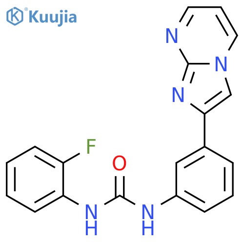 N-(2-FLUOROPHENYL)-N'-(3-IMIDAZO[1,2-A]PYRIMIDIN-2-YLPHENYL)UREA structure