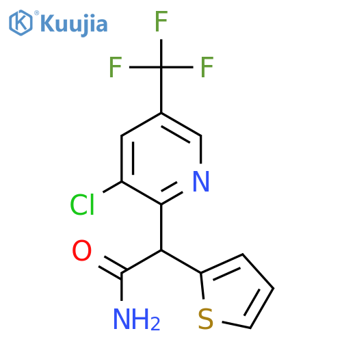 2-[3-Chloro-5-(trifluoromethyl)-2-pyridinyl]-2-(2-thienyl)acetamide structure