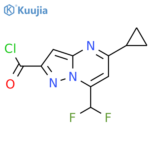 5-cyclopropyl-7-(difluoromethyl)pyrazolo1,5-apyrimidine-2-carbonyl chloride structure