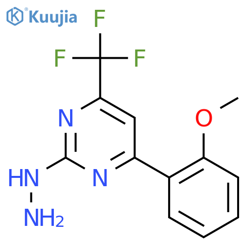 2-Hydrazino-4-(2-methoxyphenyl)-6-(trifluoromethyl)pyrimidine structure