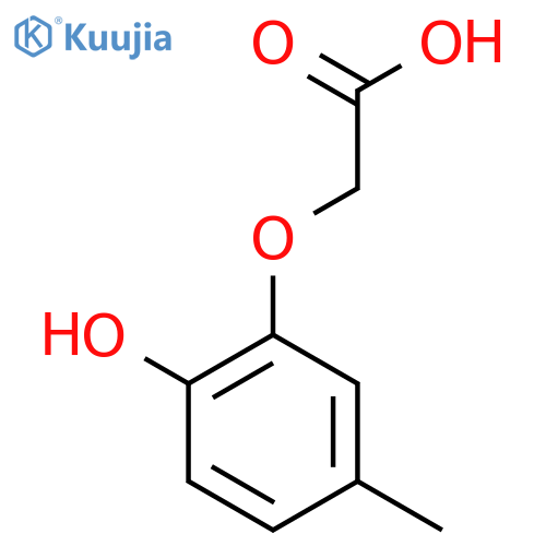 2-(2-hydroxy-5-methylphenoxy)acetic acid structure