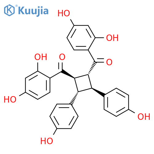Methanone, [(1R,2R,3S,4S)-3,4-bis(4-hydroxyphenyl)-1,2-cyclobutanediyl]bis[(2,4-dihydroxyphenyl)-, rel- (9CI) structure
