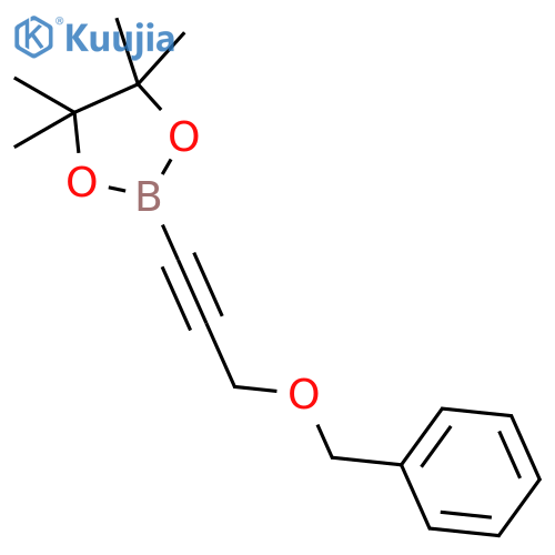 2-(3-(Benzyloxy)prop-1-ynyl)-4,4,5,5-tetramethyl-1,3,2-dioxaborolane structure