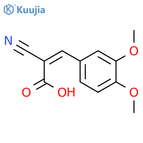 2-Propenoic acid,2-cyano-3-(3,4-dimethoxyphenyl)- structure