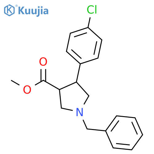Methyl (3r,4s)-1-benzyl-4-(4-chlorophenyl)-3-pyrrolidinecarboxyla Te structure