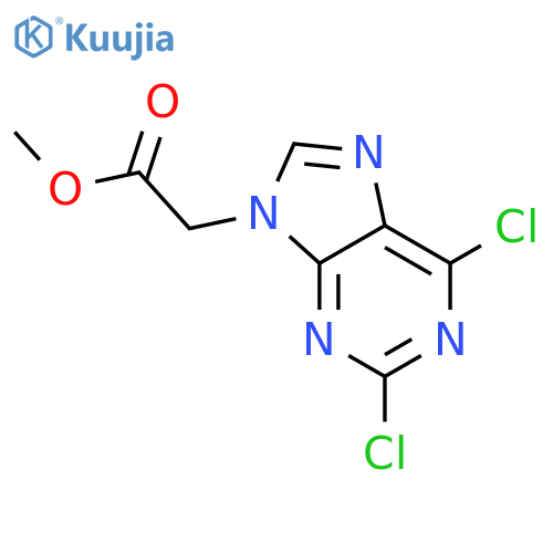 2,6-dichloro-9-((methoxycarbonyl)methyl)-9H-purine structure